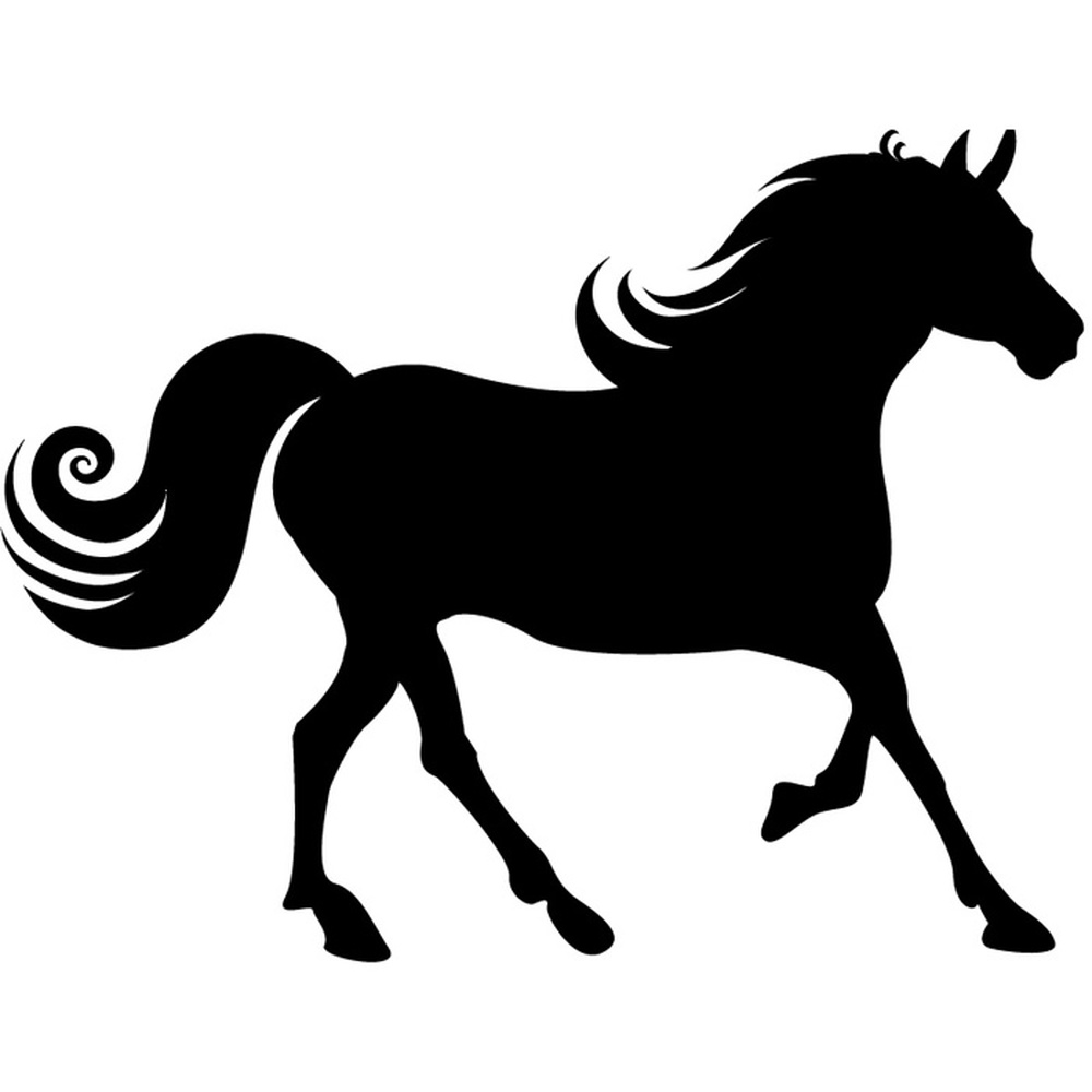 Galloping Horse Silhouette Farmyard Animals Wall Stickers Home Decor