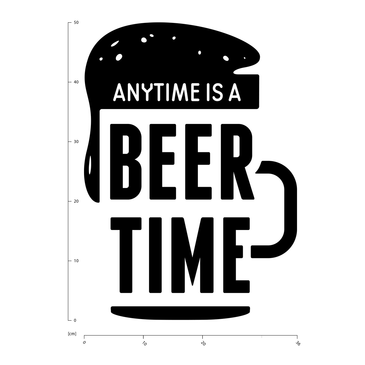 In qualsiasi momento è tempo di birra Citazione dellalcool Adesivo WS-46168