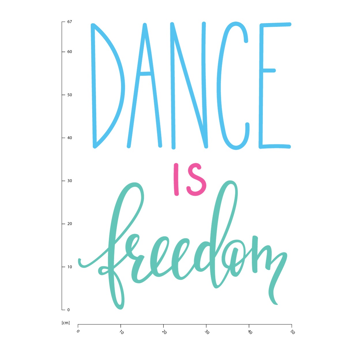 Citazione di ballo La danza è libertà Adesivo Murale WS-46172
