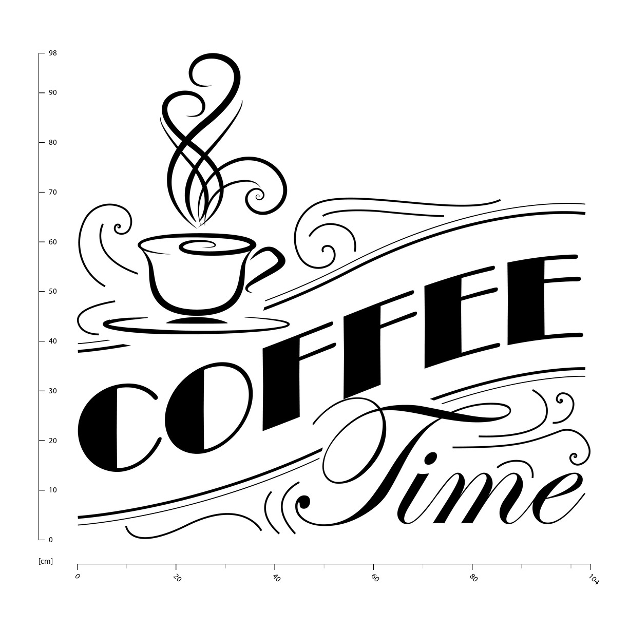 Tempo del caffè Citazione della cucina Adesivo Murale WS-46234