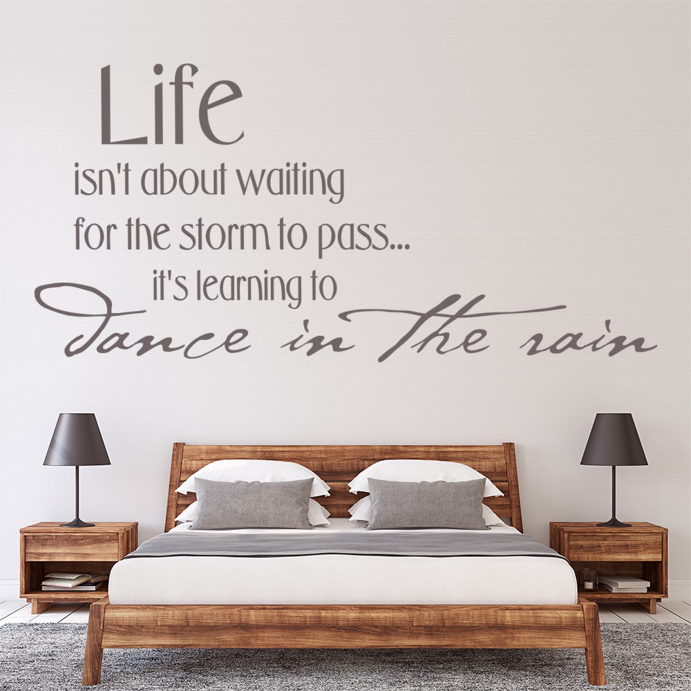 Danser Sous La Pluie Citation De Vie Sticker Muraux Ws Ebay