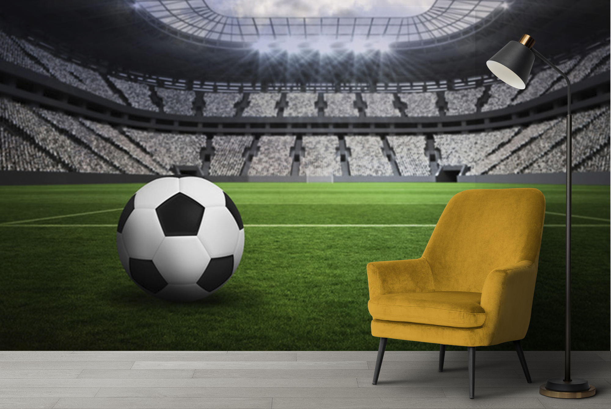 Football Pitch Wall Mural Wallpaper Ws 42395 Ebay