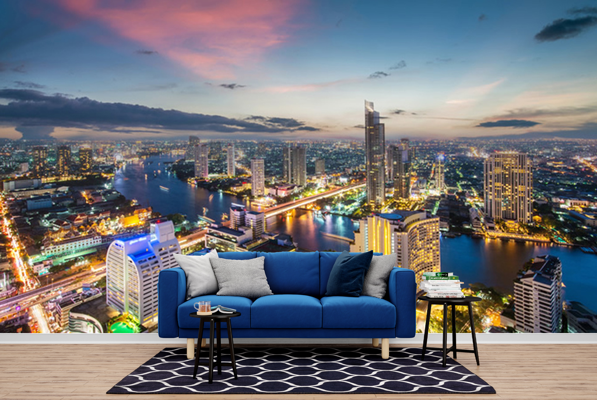 Sunset Bangkok Wall Mural Thailand City Skyline Photo ...