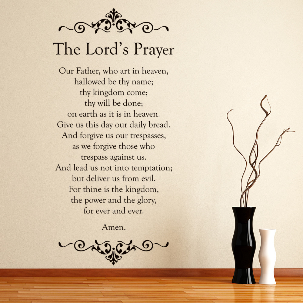 The Lords Prayer Bible Verse Wall Sticker Ws Decor Decals Stickers Vinyl Art Home Decor