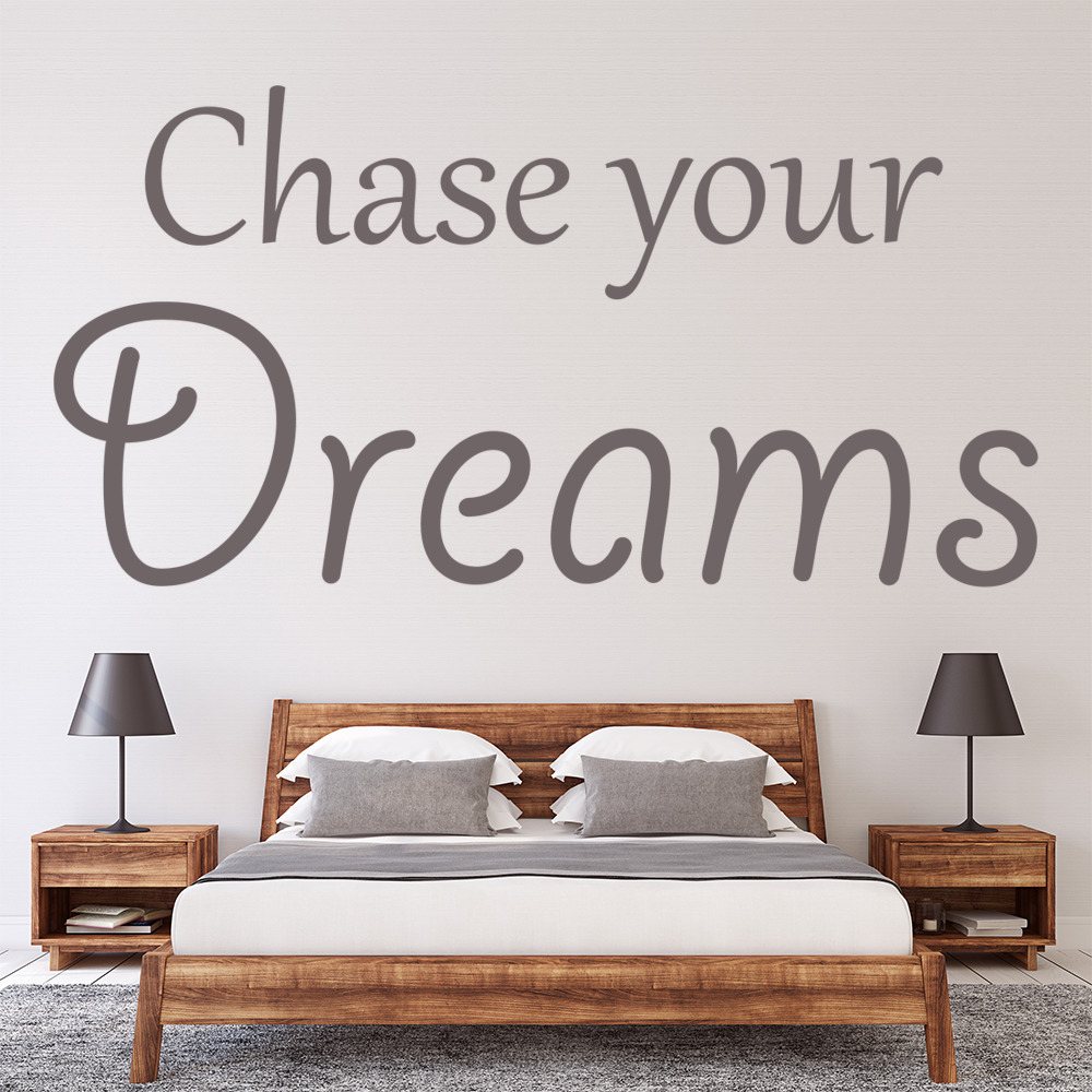 Poursuis Tes Reves Citation Inspiree Sticker Muraux Ws Ebay