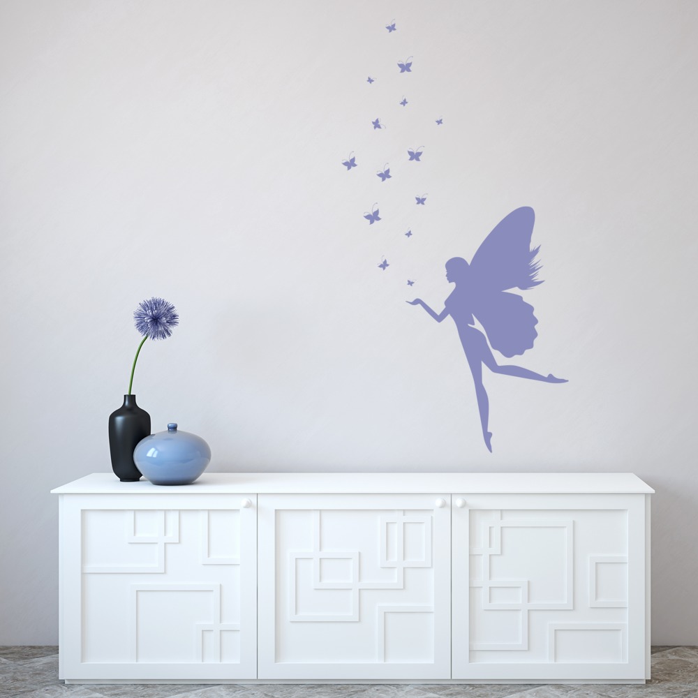 Fantasy Fairy Wall  Sticker  Butterfly Wall  Decal  Girls 